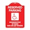 Signmission Reserved Parking Minimum Fine of $250 for Use by Others Accessible Alum, 18" x 24", RW-1824-23064 A-DES-RW-1824-23064 - alternate 1